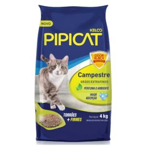 Areia Sanitária Gatos Pipicat Campestre 4kg