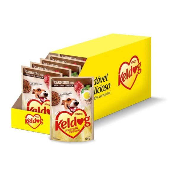 Ração Úmida Cães Keldog Sachê Carneiro 100g Cx 20un